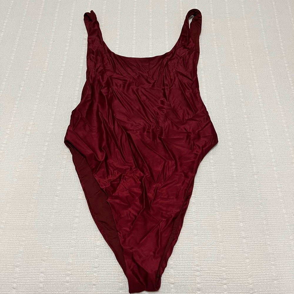 Large aerie swimsuit low back high cut sides